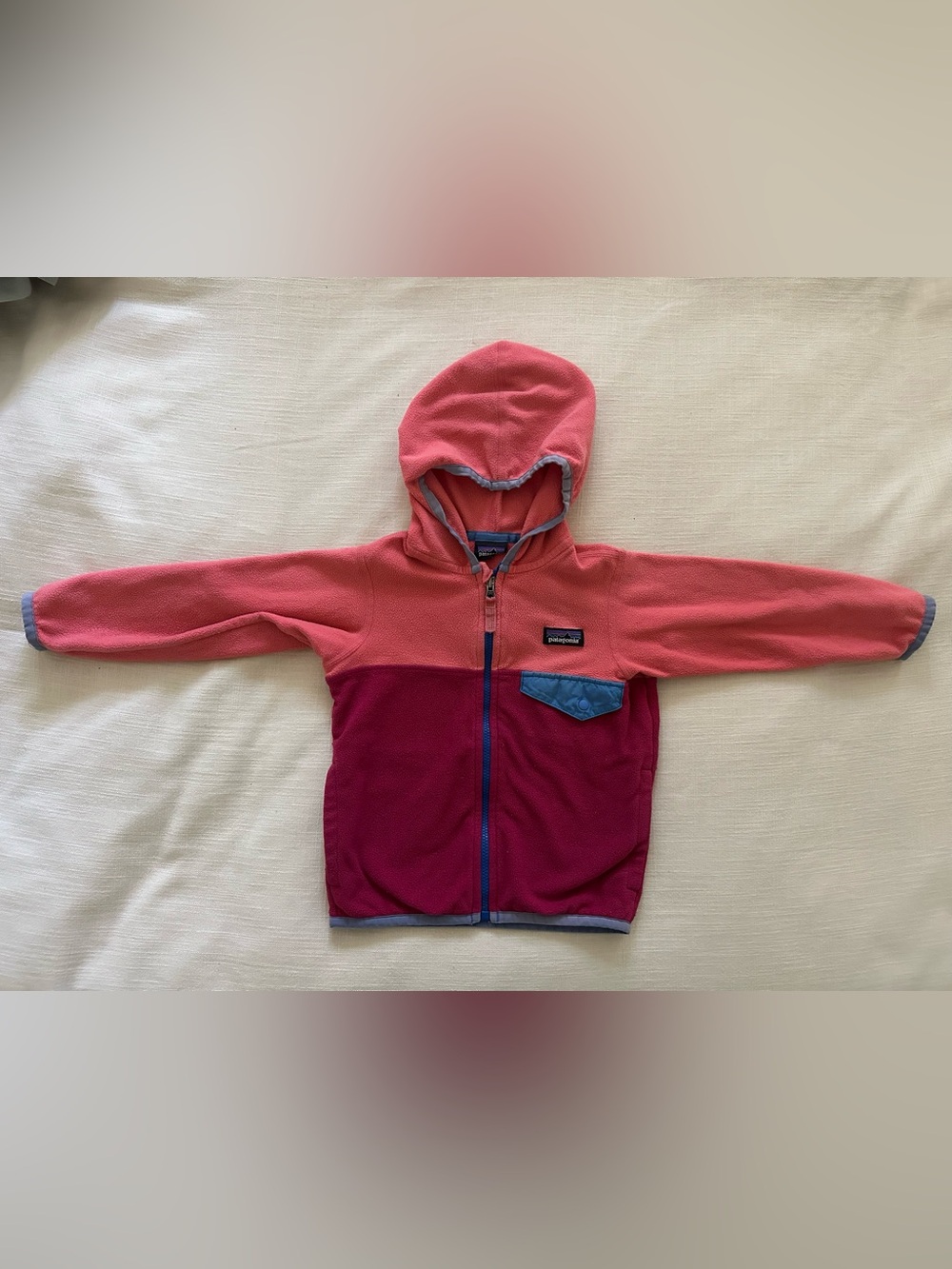 Patagonia Toddler Hooded Synchilla Fleece Zip Up Jacket